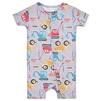 Gerber Unisex Baby Buttery-Soft Short Sleeve Romper With Viscose Made With Eucalyptus
