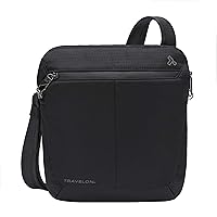 Travelon Anti-Theft Active Small Crossbody Messenger Bag, Black