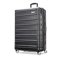 Samsonite Omni 2 Hardside Expandable Luggage with Spinners, Midnight Black, Checked-Large 28-Inch