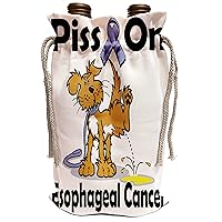 3dRose Dooni Designs Cause Awareness Ribbon Designs - Piss On Esophageal Cancer Awareness Ribbon Cause Design - Wine Bag (wbg_115835_1)