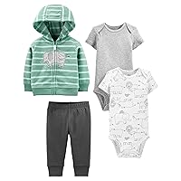 Baby Boys' 4-Piece Jacket, Pant, and Bodysuit Set