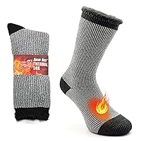 Socks Daze 1/2 Pack Men's Winter Warm Thermal Socks Women's Crew Thick Insulated Heated Boot Socks for Hiking Skiing