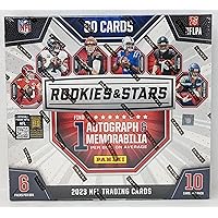 2023 Panini Rookies & Stars NFL Football Mega Box - 1 Autograph and Memorabilia Card Per Box On Average (60 Cards Total)