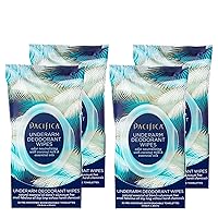 Beauty, Coconut Milk & Essential Oils Underarm Deodorant Wipes, 30 Count (Pack of 4), Remove Odor On-The-Go, Aluminum Free, Travel Friendly, Fresh Coconut Scent, 100% Vegan and Cruelty Free