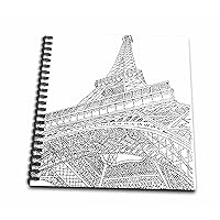 3dRose db_123385_1 Eiffel Tower Paris France Drawing Book, 8 by 8