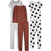 Simple Joys by Carter's Girls' 6-Piece Snug Fit Cotton Pajama Set