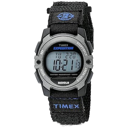 Timex Unisex TW4B02400 Expedition Mid-Size Digital CAT Black Fast Wrap Strap Watch