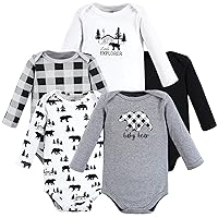 Hudson Baby unisex-baby Cotton Long-sleeve Bodysuits