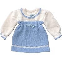 Knit Baby Dress, Size: 0-6m, Color: Blue/White