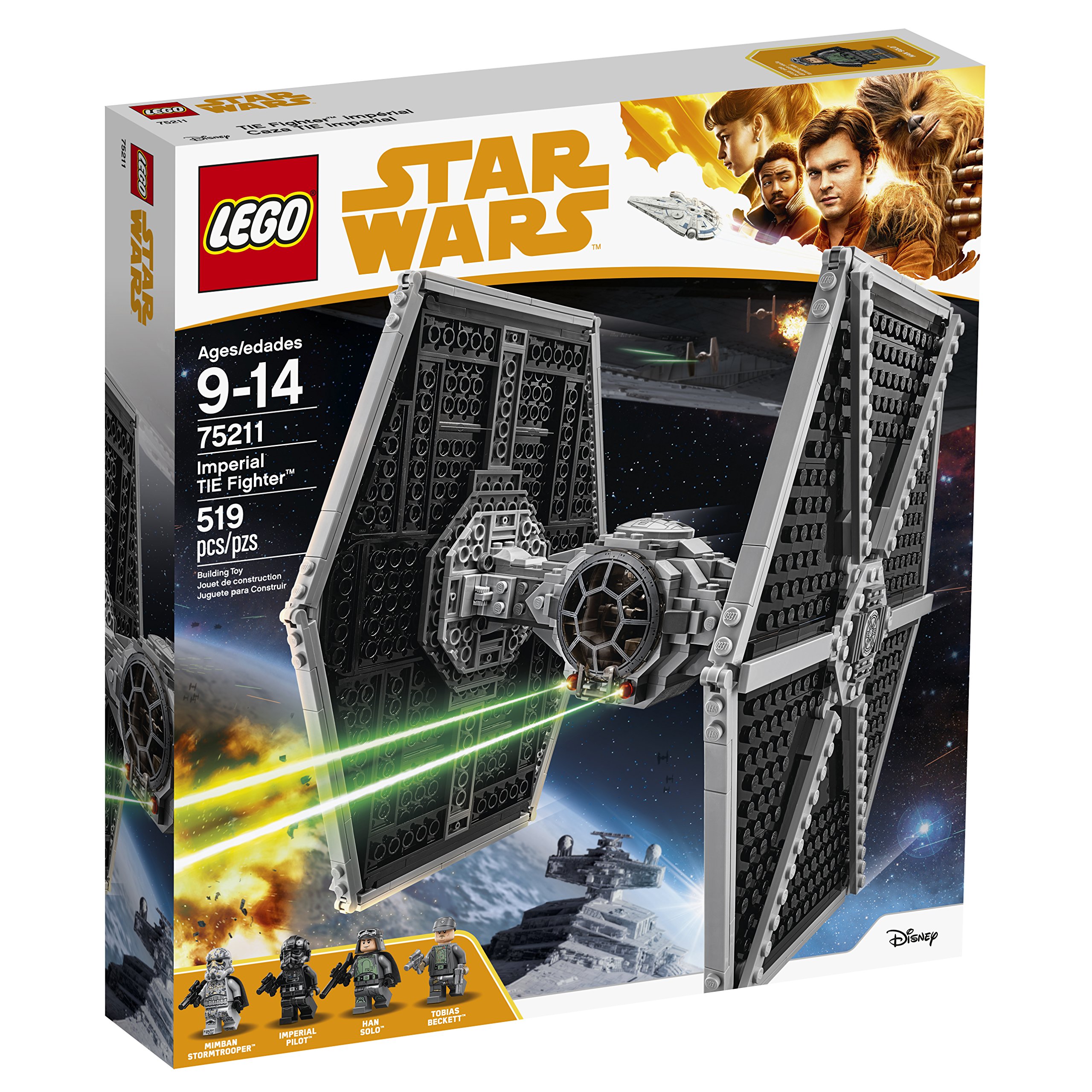 LEGO Star Wars Imperial TIE Fighter 75211 Building Kit (519 Pieces)