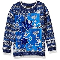 Blizzard Bay Boys Ugly Chrismas Sweater Stars-Snowman