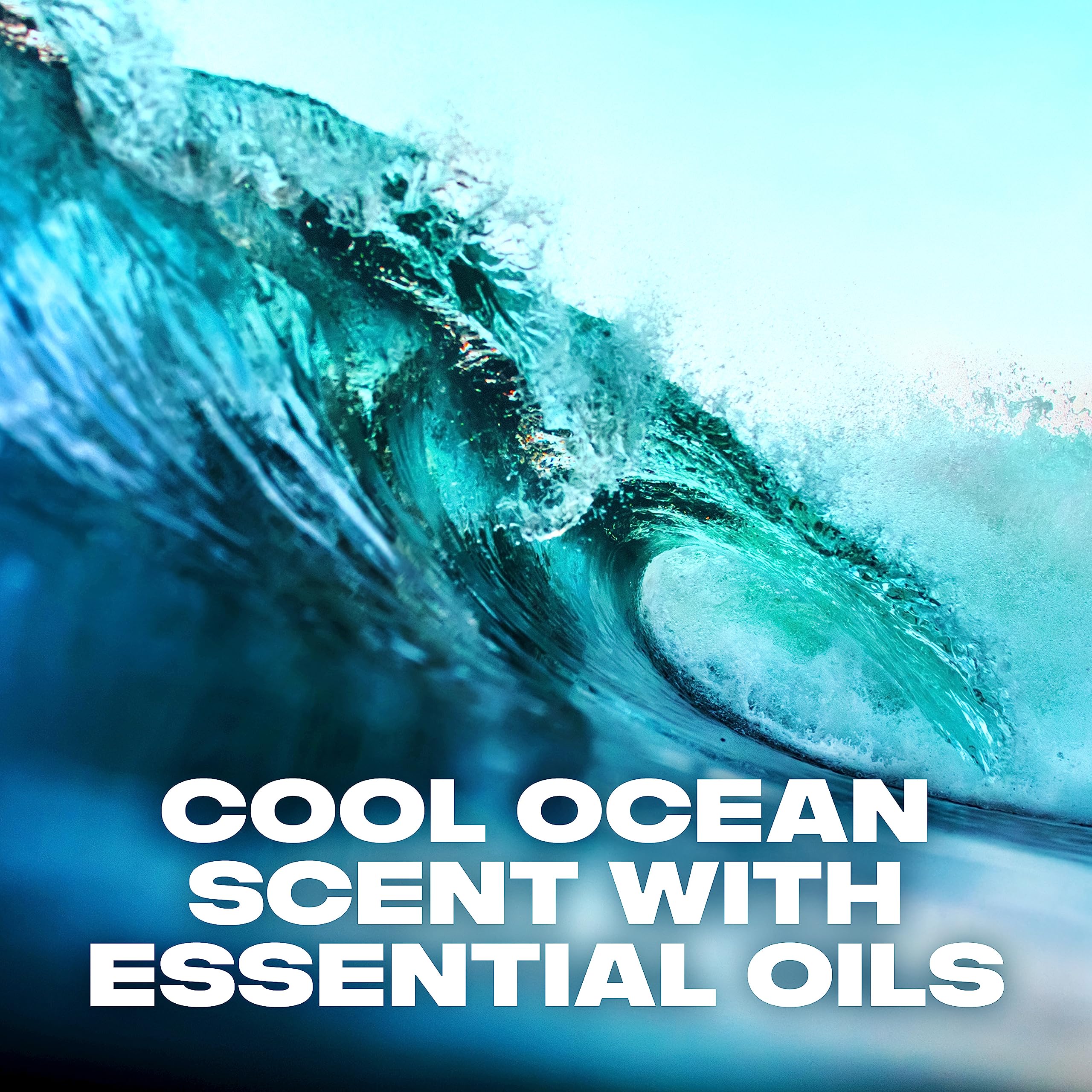 AXE Cool Ocean Men's Body Wash With Essential Oils 12H Refreshing Scent Body Wash For Men, Clean and Fresh Scent 16 oz