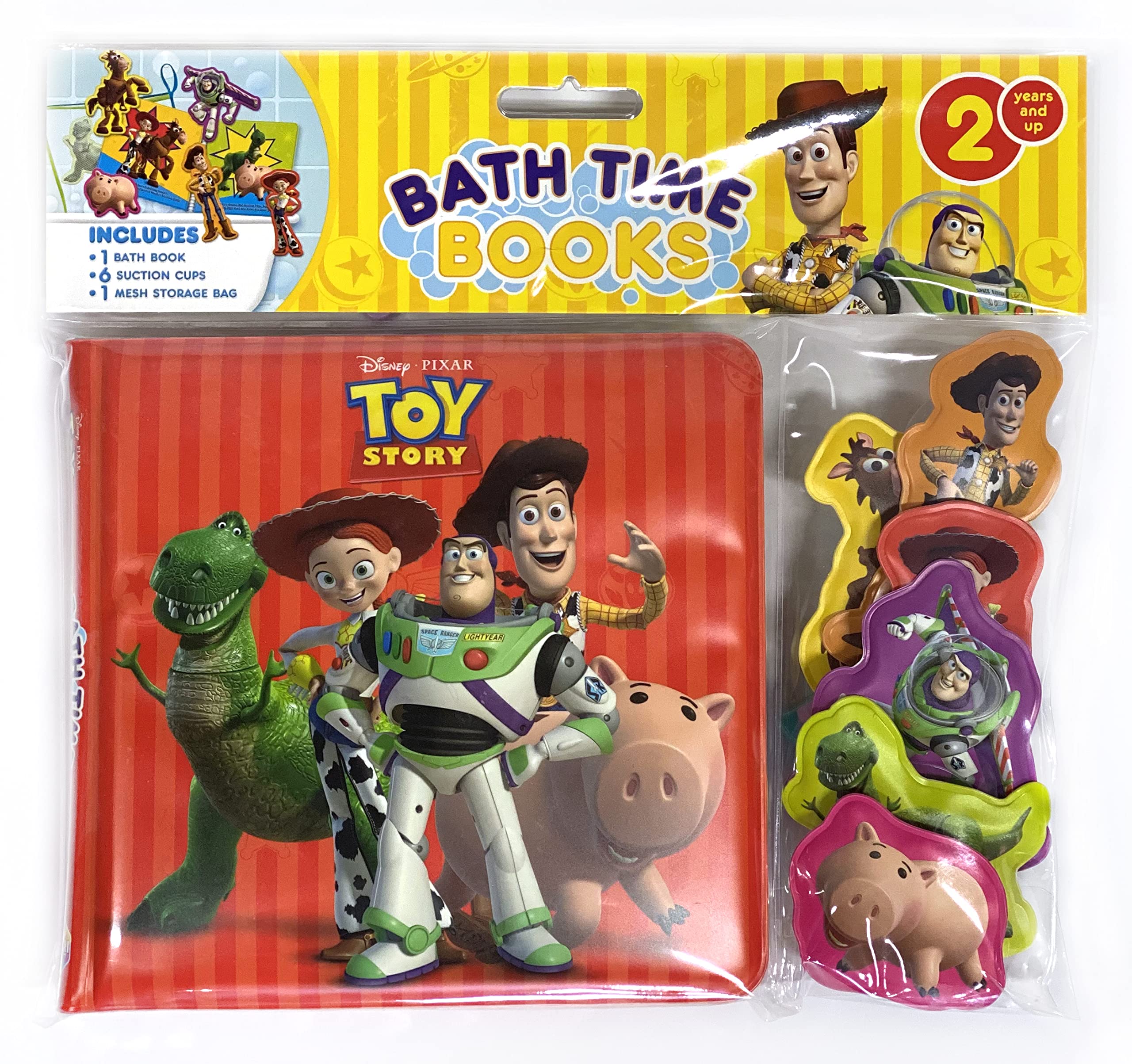 Toy Story Bath Time Books (EVA Bag) with Suction Cups and Mesh Bag