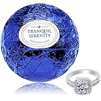 Bath Bomb with Size 9 Ring Inside Tranquil Serenity Extra Large 10 oz. Made in USA