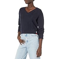Tommy Hilfiger Women's Casual V-neck Cable Sweater