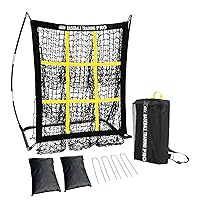Pitching Target Net Pitching Net with Strike Zone Baseball Softball Training Equipment for Youth and Adults |Portable Quick Assembly Design |Carry Bag