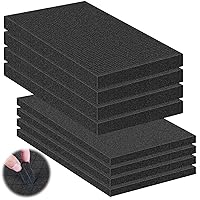 MYFAMIREA 8 Pcs Pick and Pluck Foam Sheets 2 Size Polyurethane Apart Foam Inserts Pads with Bottom Use for Camera, Interlocking Case, Tool Box, Storage Drawer(4P 16