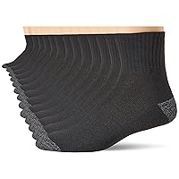 Men's Polyester Half Cushion Ankle Socks, 12-Pairs
