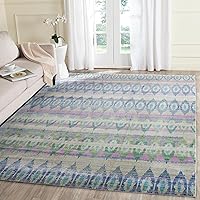 SAFAVIEH Valencia Collection Area Rug - 9' x 12', Purple & Multi, Boho Chic Distressed Design, Non-Shedding & Easy Care, Ideal for High Traffic Areas in Living Room, Bedroom (VAL220M)