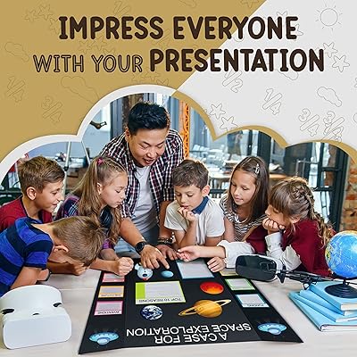 Trifold Poster Board 36 x 48 White Presentation Board Science Fair Display Boards - for School, Fun Projects and Business Presentations - by Emraw