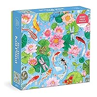 Galison by The Koi Pond – 1000 Piece Puzzle Fun and Challenging Activity with Bright and Bold Artwork of Beautiful Koi Fish Pond for Adults and Families