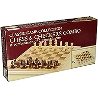 Co. Deluxe Staunton Wood Chess and Checkers Set