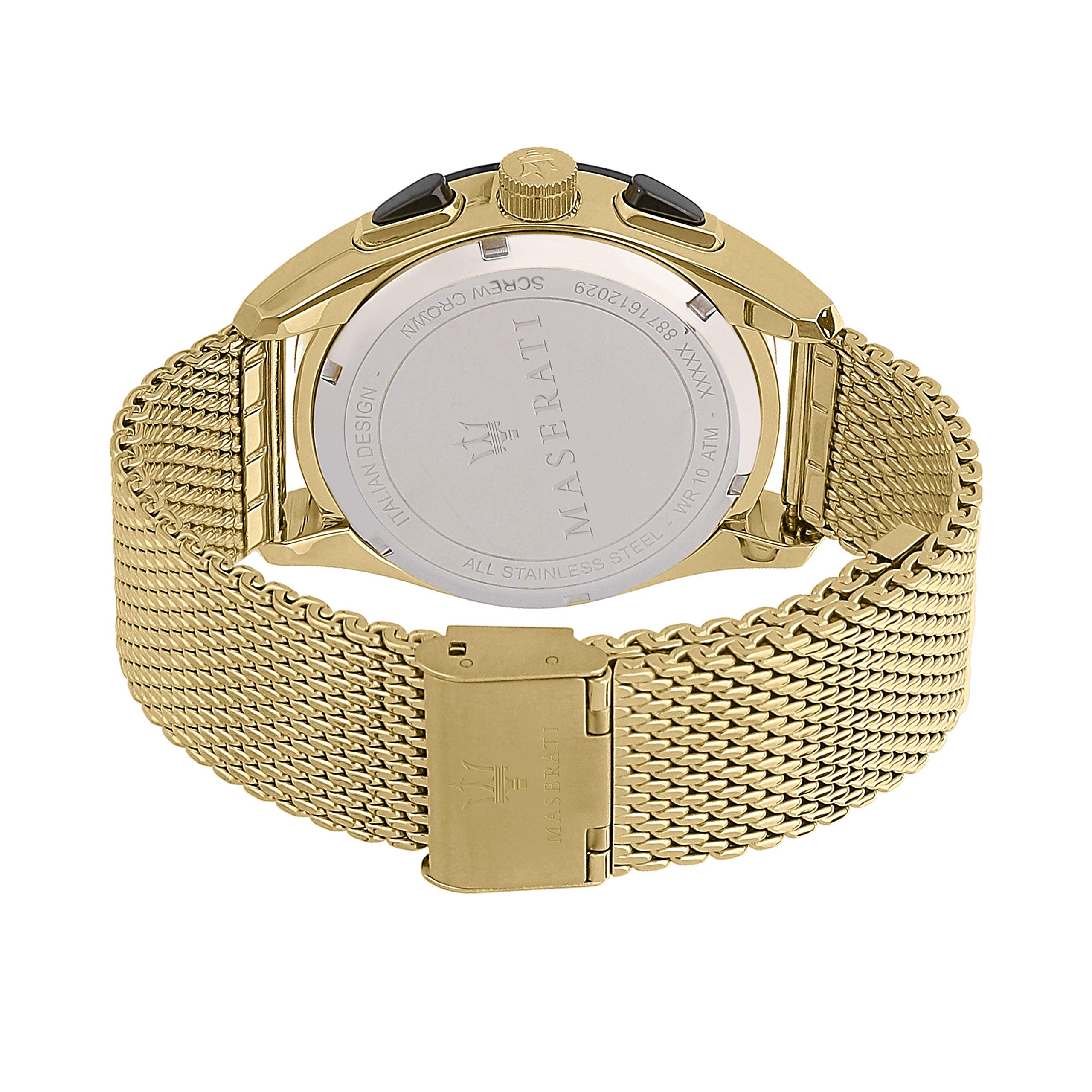 MASERATI Men's R8873612010 TRAGUARDO Analog Display Quartz Gold Watch