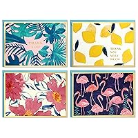 Hallmark Boxed Thank You and Blank Cards Assortment (Four Assorted Tropical Designs, 40 Note Cards and Envelopes)