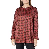 Lyssé Women's Allegra Top Printed, Abstract Houndstooth, L
