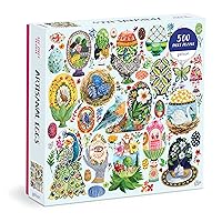 Galison Artisanal Eggs – 500 Piece Puzzle Fun and Challenging Activity with Bright and Bold Artwork of Beautifully Painted Eggs for Adults and Families