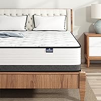 Queen Size Mattress 10 Inch, Memory Foam Hybrid Mattress Cool Top/Medium Firm/CertiPUR-US Certified, Pressure Relieving Bed Mattress in a Box with Individually Wrapped Coils