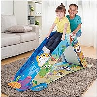 Pop2Play Indoor Playground – Baby Shark Slide for Kids – Durable Foldable Cardboard Slides 100% Safe for Toddlers, Multicolored