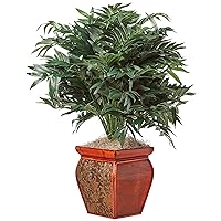 Bamboo Palm With Decorative Green 1 Artificial Plant, 35in