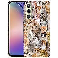 SM Cases Samsung Galaxy S24 Plus Case -Cat Kittens Collage 3D Printed Design Phone Back Hard Plastic Cover Case for Samsung Galaxy S24 Plus.