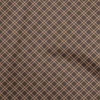Silk Tabby Brown Fabric Check Fabric for Sewing Printed Craft Fabric by The Yard 42 Inch Wide-7Z