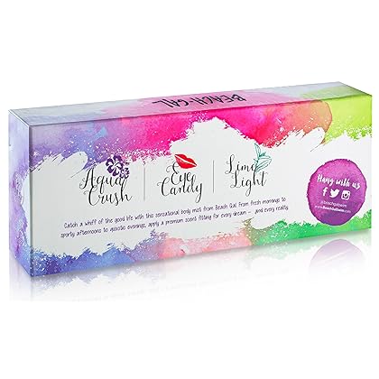 Beach Gal Variety Collection Body Mist Perfume Gift Set for Women, 3 - 1.7 Oz Spray