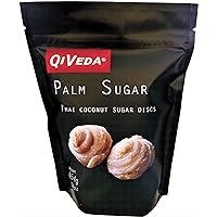 QiVeda Palm Sugar - Premium Thai Coconut Palm Sugar | 16oz (454g) | 1-Inch Sugar Discs