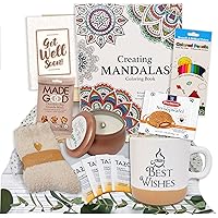 GET WELL SOON Gift for women | Gift Basket, Care Package for after surgery recovery, cancer, | feel better, sick care package encouragement female gift w/ snacks personal care | Friend Sympathy gift