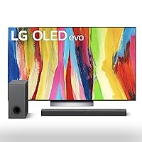 LG 55-inch Class OLED evo C2 Series 4K Smart TV with Alexa Built-in OLED55C2PUA S80QY 3.1.3ch Sound Bar w/Center Up-Firing, Dolby Atmos DTS:X, Works w/Alexa, Hi-Res Audio, IMAX Enhanced