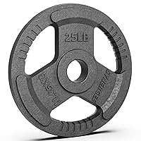 Synergee Cast Iron Weight Plates with 2” Opening for Bodybuilding, Olympic & Power lifting workouts. Metal Weight Plates Sold in Singles, Pairs & Sets. Available from 2.5 to 45 Pounds.