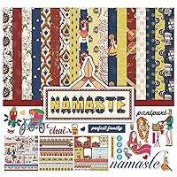 Inkdotpot Indian Asian Theme Collection Double,Sided Scrapbook Paper Kit Cardstock 12