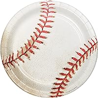 Creative Converting 8 Count Sports Fanatic Baseball Sturdy Style Paper Lunch Plates, 7