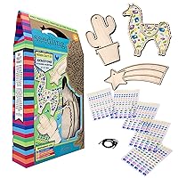 Seedling Gem Art Sticker Kits for Kids Ages 3+ - Diamond Painting Arts & Crafts Wooden Kits - Cactus/Llama/Star