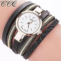 CCQ Women's Watch Fashion Casual Analog Quartz Watch leather strap Bracelet Watch Free Shipping