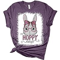 Womens One Hoppy Nurse Easter Bunny Cute Easter T Shirts Funny Graphic Tees