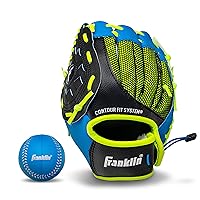 Franklin Sports Teeball Glove - Left and Right Handed Youth Fielding Glove - Neo-Grip - Synthetic Leather Baseball Glove - 9.0 Inch - Ready To Play Glove with Ball