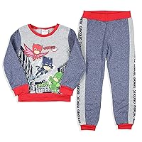 Happy Threads PJ Masks Boys' Wings Stripes Shields Pullover and Jogger Pants 2 Piece Outfit Set