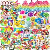 800 Pcs Party Favors for Kids, Fidget Toys Set, Treasure Chest for Kids Prizes, Stocking Stuffers, Carnival Games Toys for Classroom, Pinata Goodie Bag Stuffers, Bulk Sensory Toys for Boys and Girls