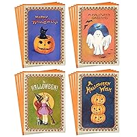 Hallmark Halloween Cards Assortment, Vintage Halloween (16 Cards and Envelopes)