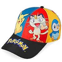 Pokemon Baseball Cap Sunglasses Boys Girls Bucket Hat for Kids Unisex Pikachu Adjustable Strap Summer Accessories (Multi Character Cap)